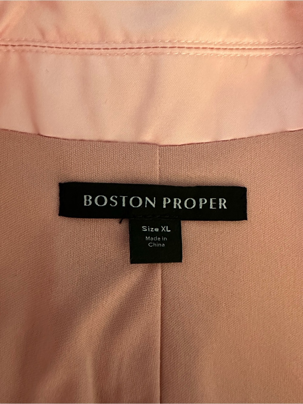 Boston Proper XL Pink Sequin Blazer Ruched Sleeve Party Jacket NWT - Picture 6 of 8